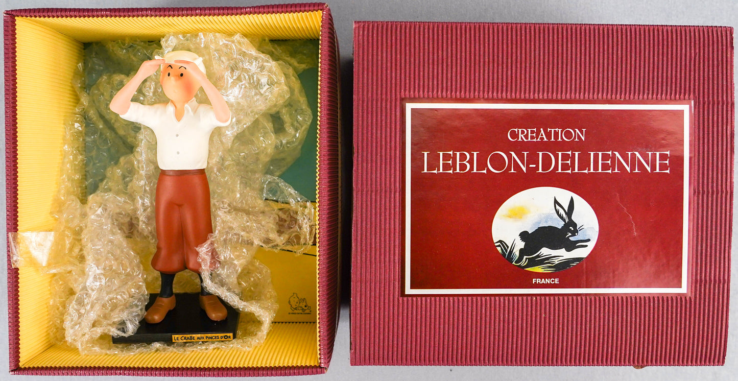 Statuette Leblon-Delienne 59 Tintin Crab Pinces D' Or 1990 Resin Model Figurine