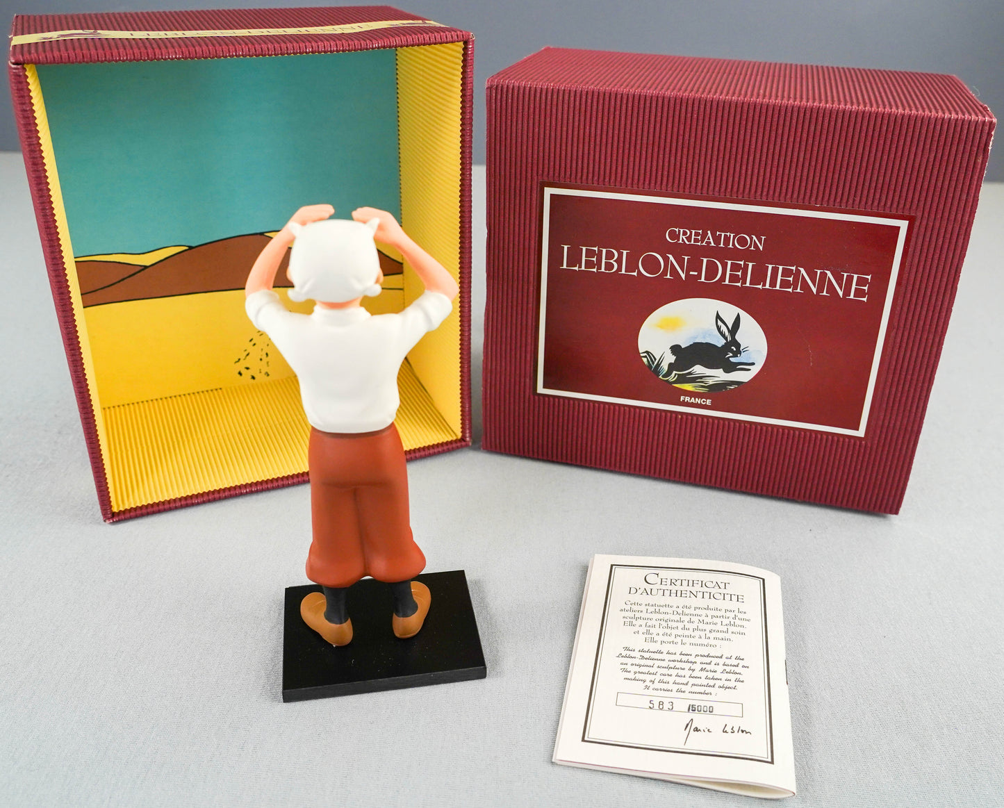 Statuette Leblon-Delienne 59 Tintin Crab Pinces D' Or 1990 Resin Model Figurine