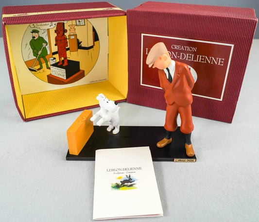 Statuette Leblon-Delienne 53 Tintin Et Milou L' Oreille Cassée 1993 Resin Model Figurine