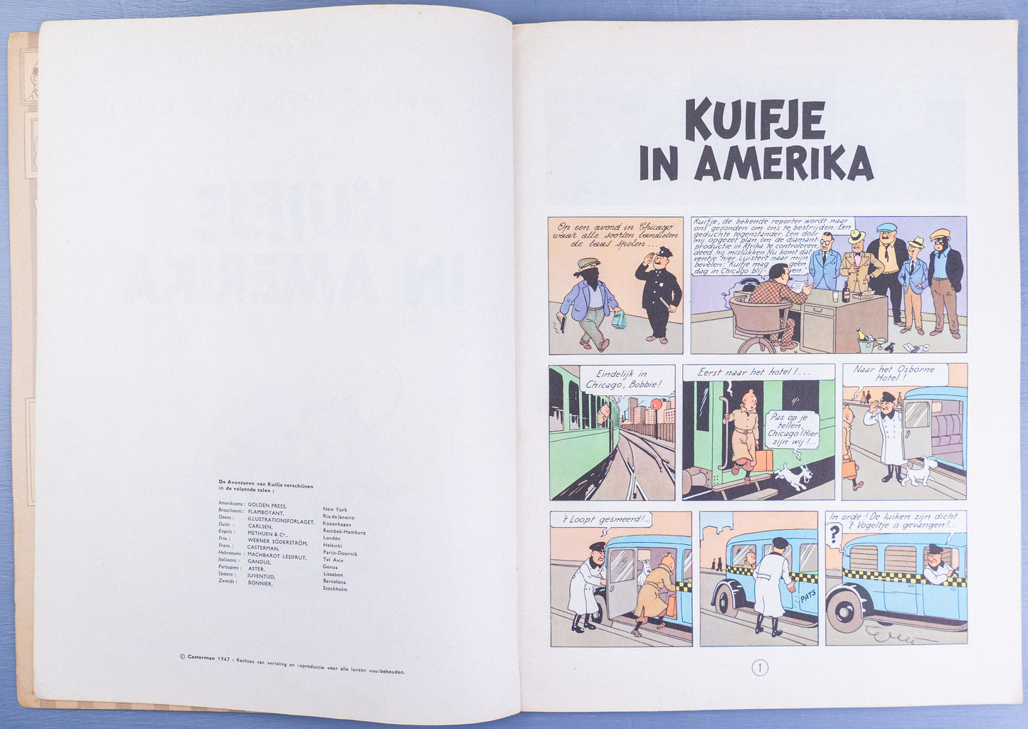 Kuifje In Amerika 1963 Early Dutch Paperback Edition Casterman Tintin by Herge