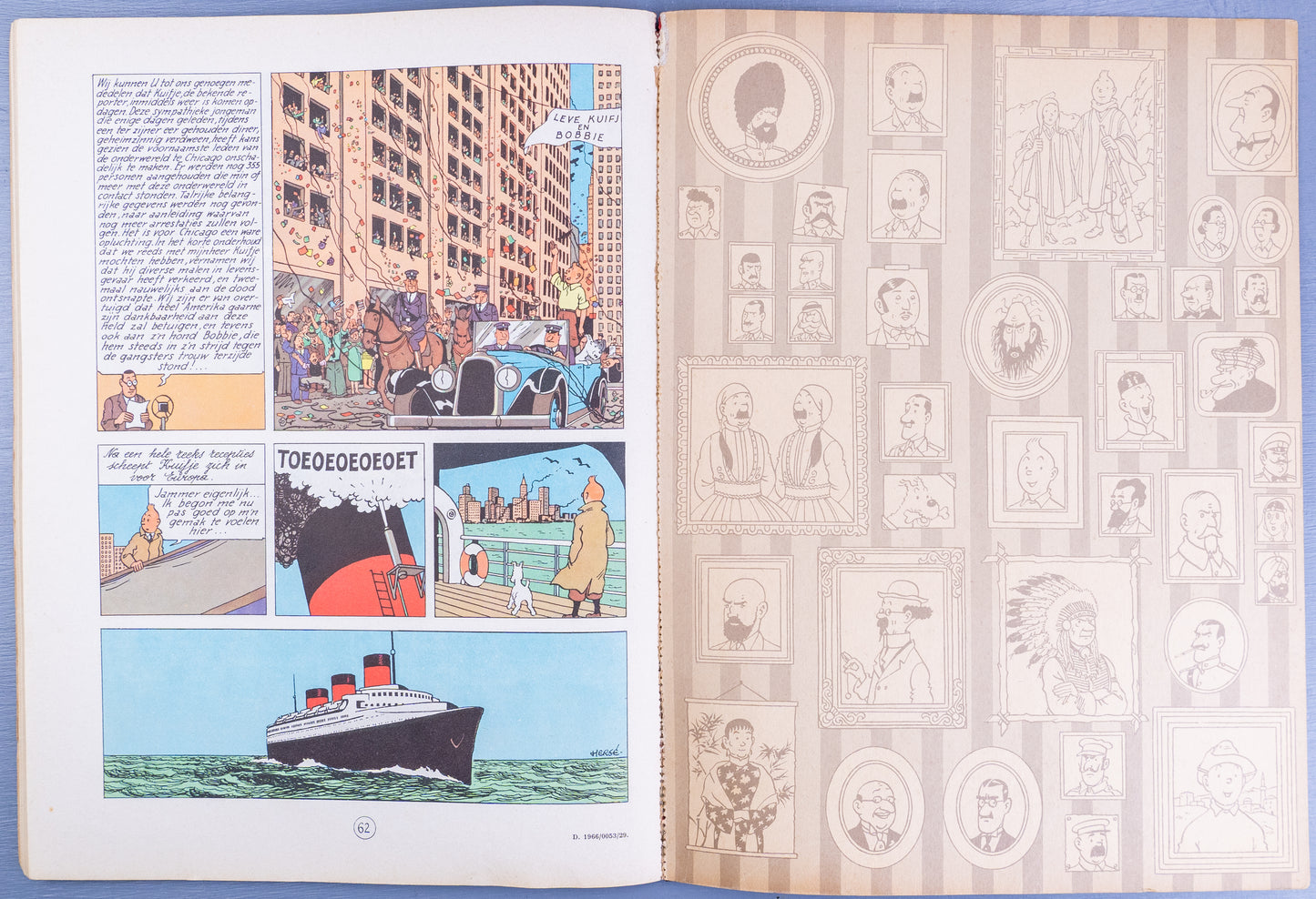 Kuifje In Amerika 1963 Early Dutch Paperback Edition Casterman Tintin by Herge