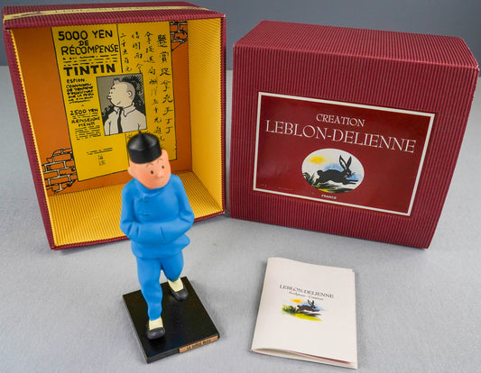 Statuette Leblon-Delienne 51 Chinese Tintin - Lotus Bleu 1994 Resin Model Figurine
