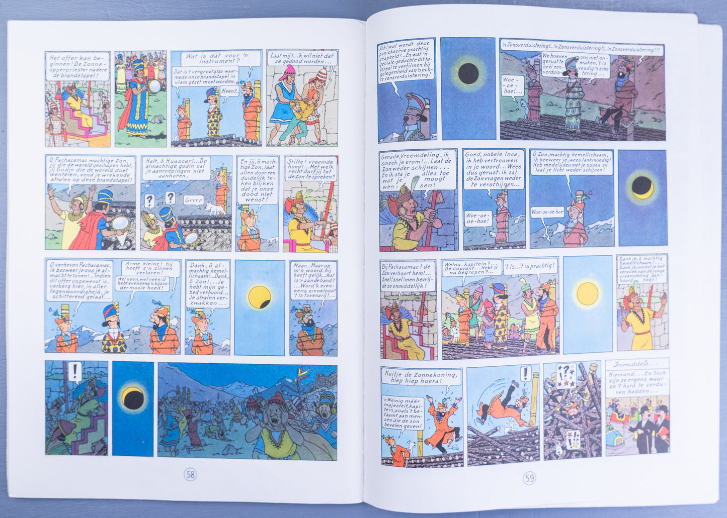 Kuifje: De Zonnetempel 1976 Early Dutch Paperback Edition Casterman Tintin by Herge