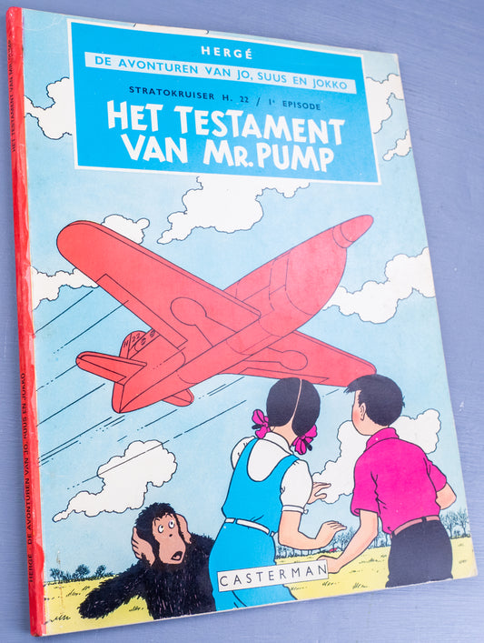 Jo Suus & Jokko: Testament Van Mr Pump 1968 Dutch PB Edition Casterman Tintin by Herge