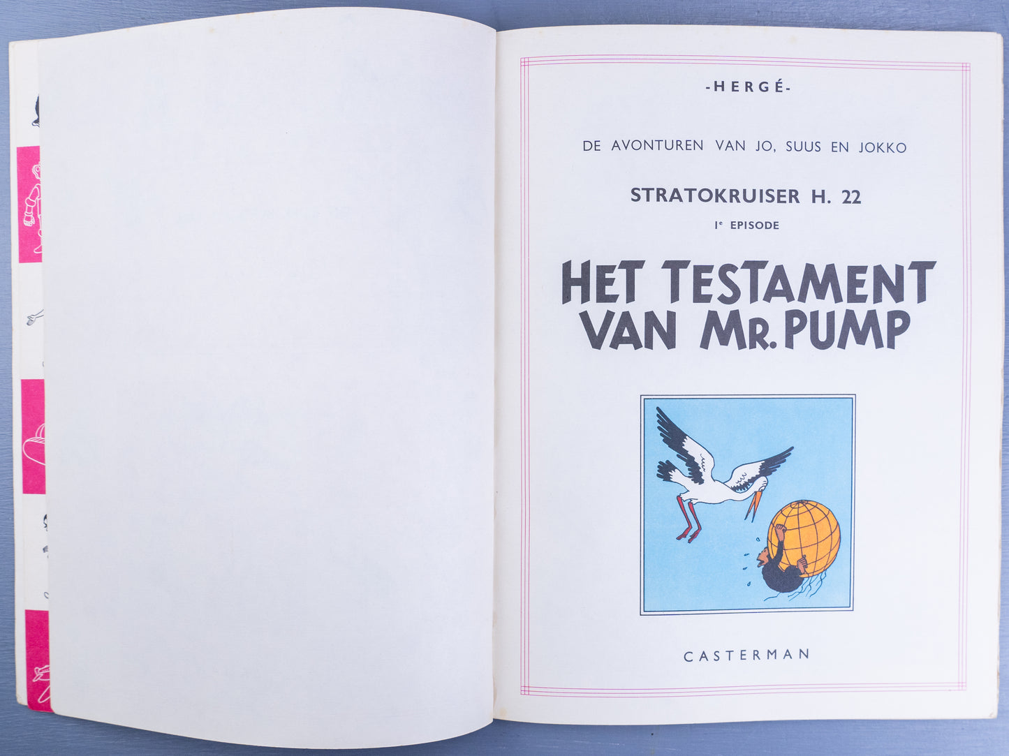 Jo Suus & Jokko: Testament Van Mr Pump 1968 Dutch PB Edition Casterman Tintin by Herge