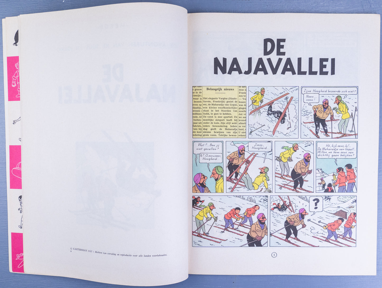 Jo Suus & Jokko: De Najavallei 1968 Dutch PB Edition Casterman Tintin by Herge