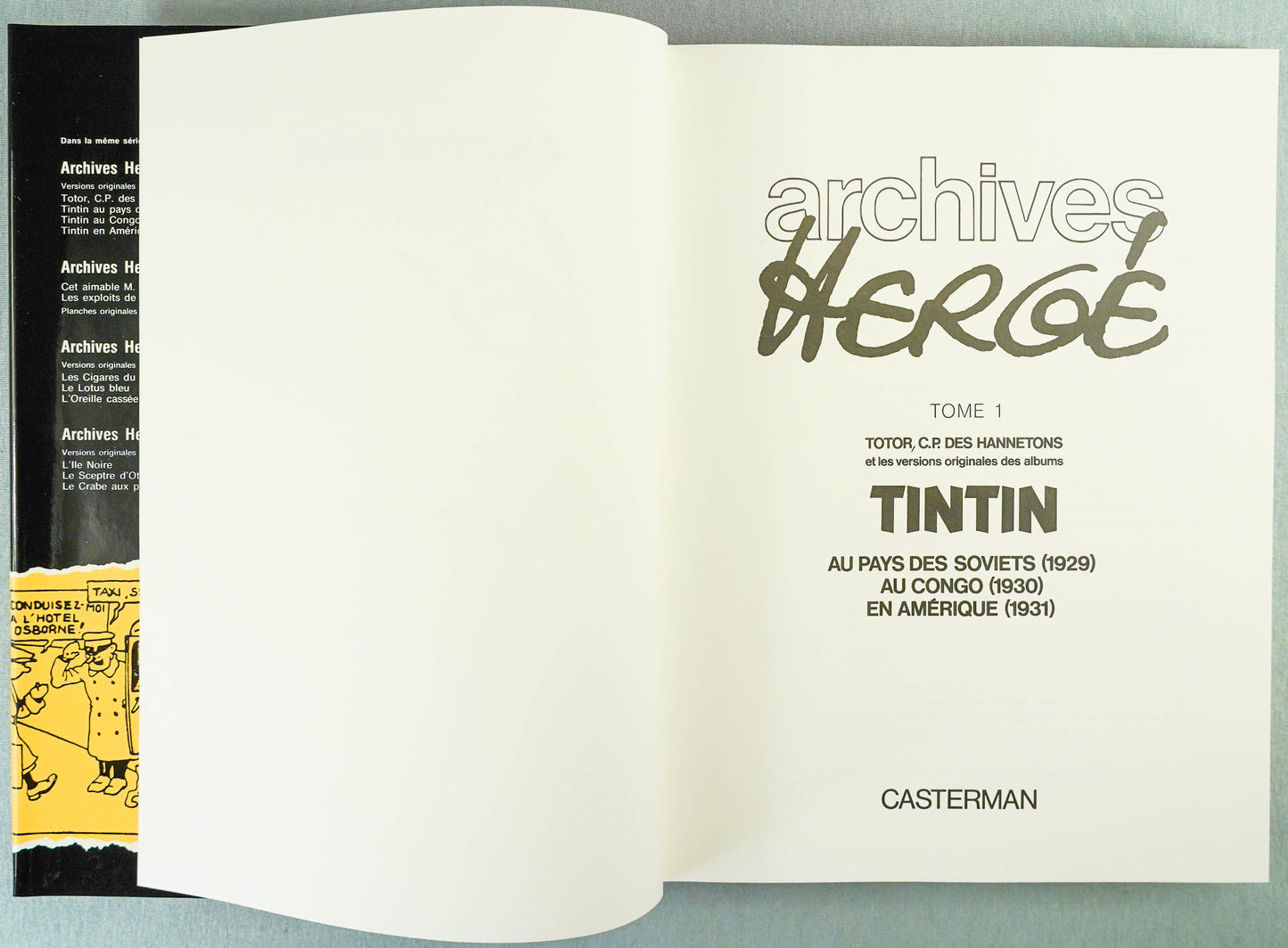 ARCHIVES HERGE Volume 1: 1st Edition Tintin Books+Totor Hardback Rare EO