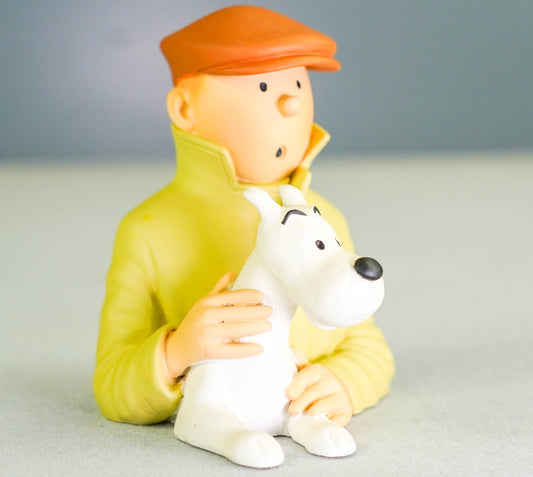 Rare Statuette Pixi Regout 30009 Tintin in Cap & Snowy Bust: Broken Ear 1991