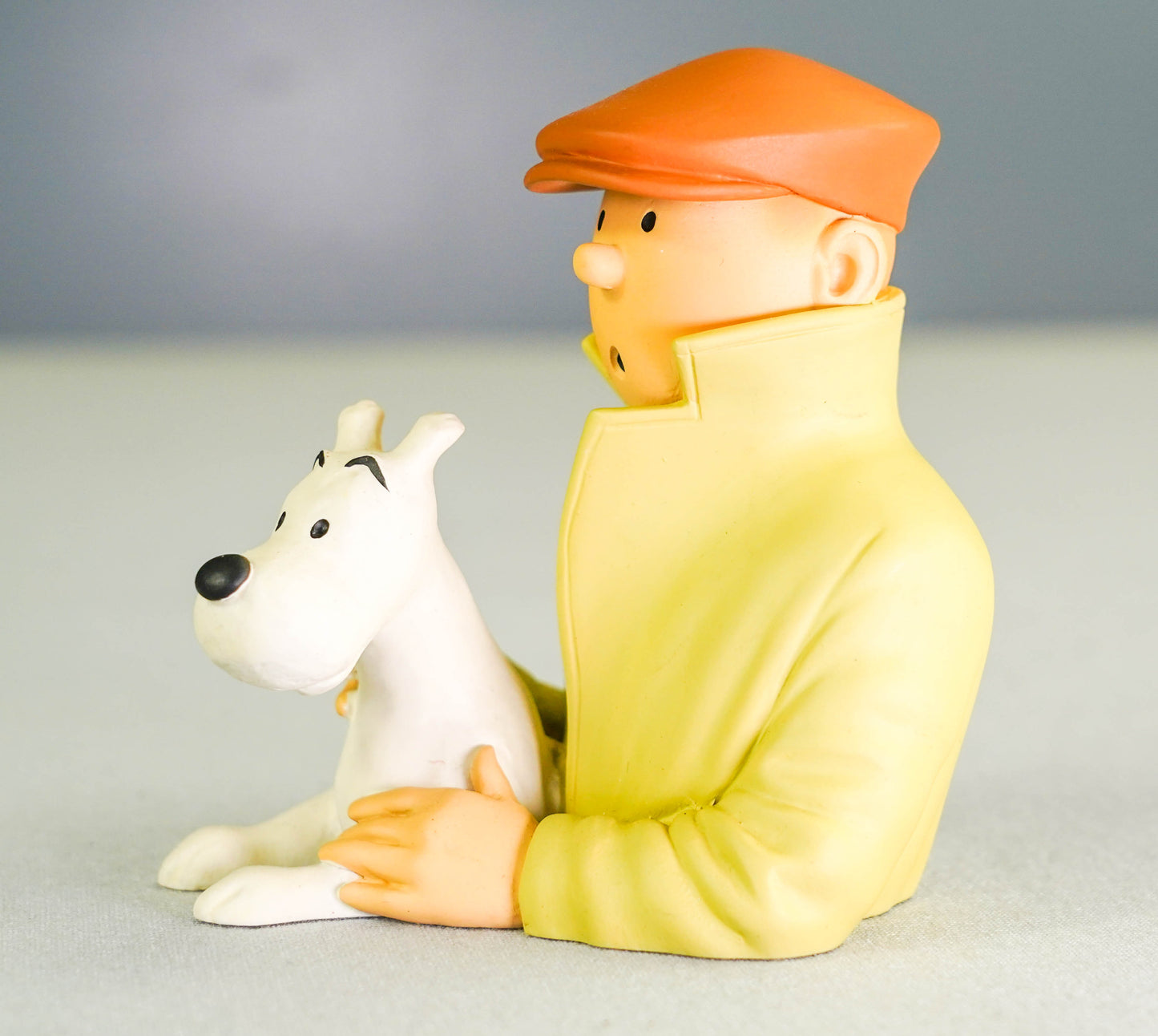 Rare Statuette Pixi Regout 30009 Tintin in Cap & Snowy Bust: Broken Ear 1991