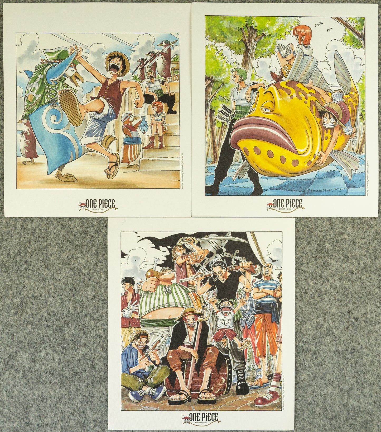 One Piece Comic Prints/Poster: Set of 3 1997 Elichiro Oda/SHUEISHA Inc