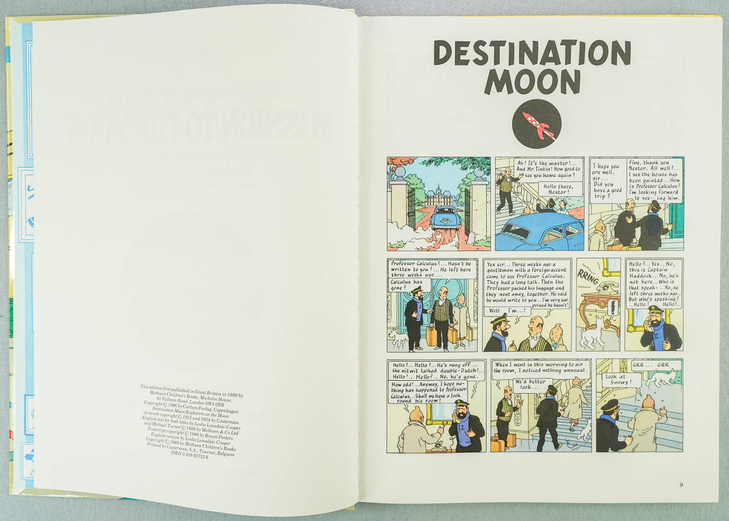 Making of Tintin: Mission to the Moon 1989 Methuen 1st Edition UK Herge Rare EO
