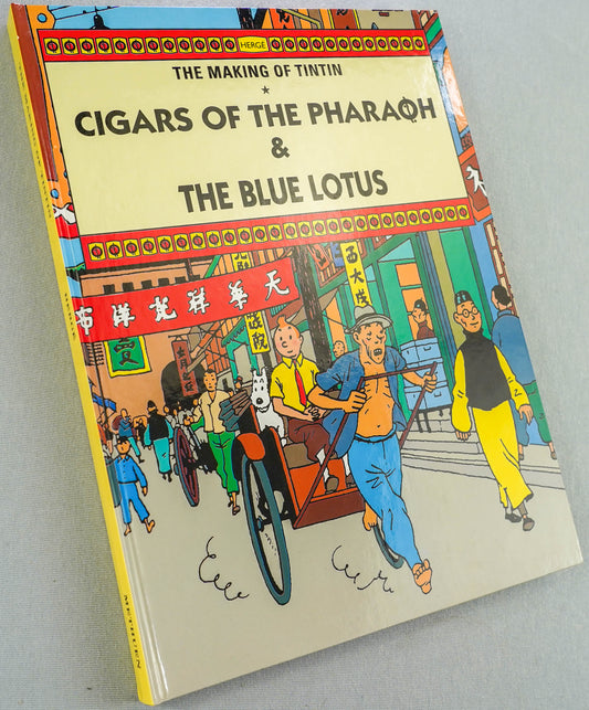 Making of Tintin: Cigars Pharaoh, Blue Lotus 1995 Methuen 1st UK Edition Herge Rare EO