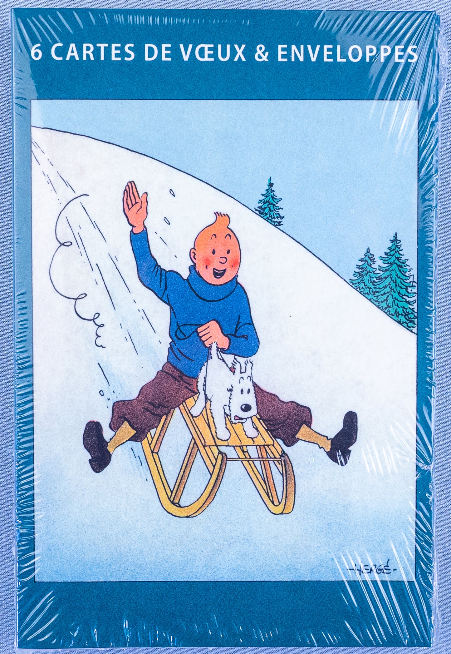 Tintin Christmas Greeting Cards: 2 Sets of 6 - Moulinsart Herge xmas card