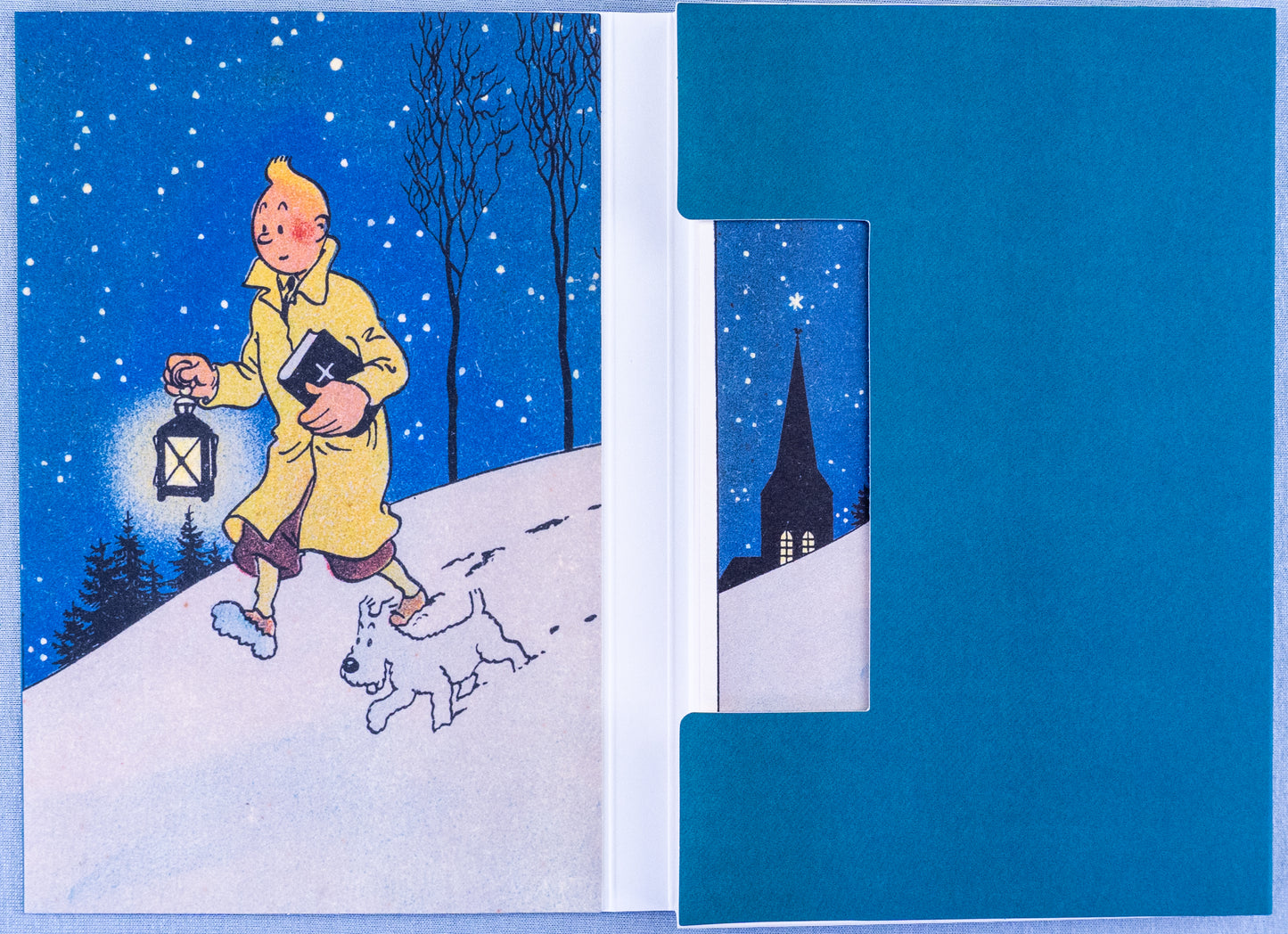 Tintin Christmas Greeting Cards: 2 Sets of 6 - Moulinsart Herge xmas card