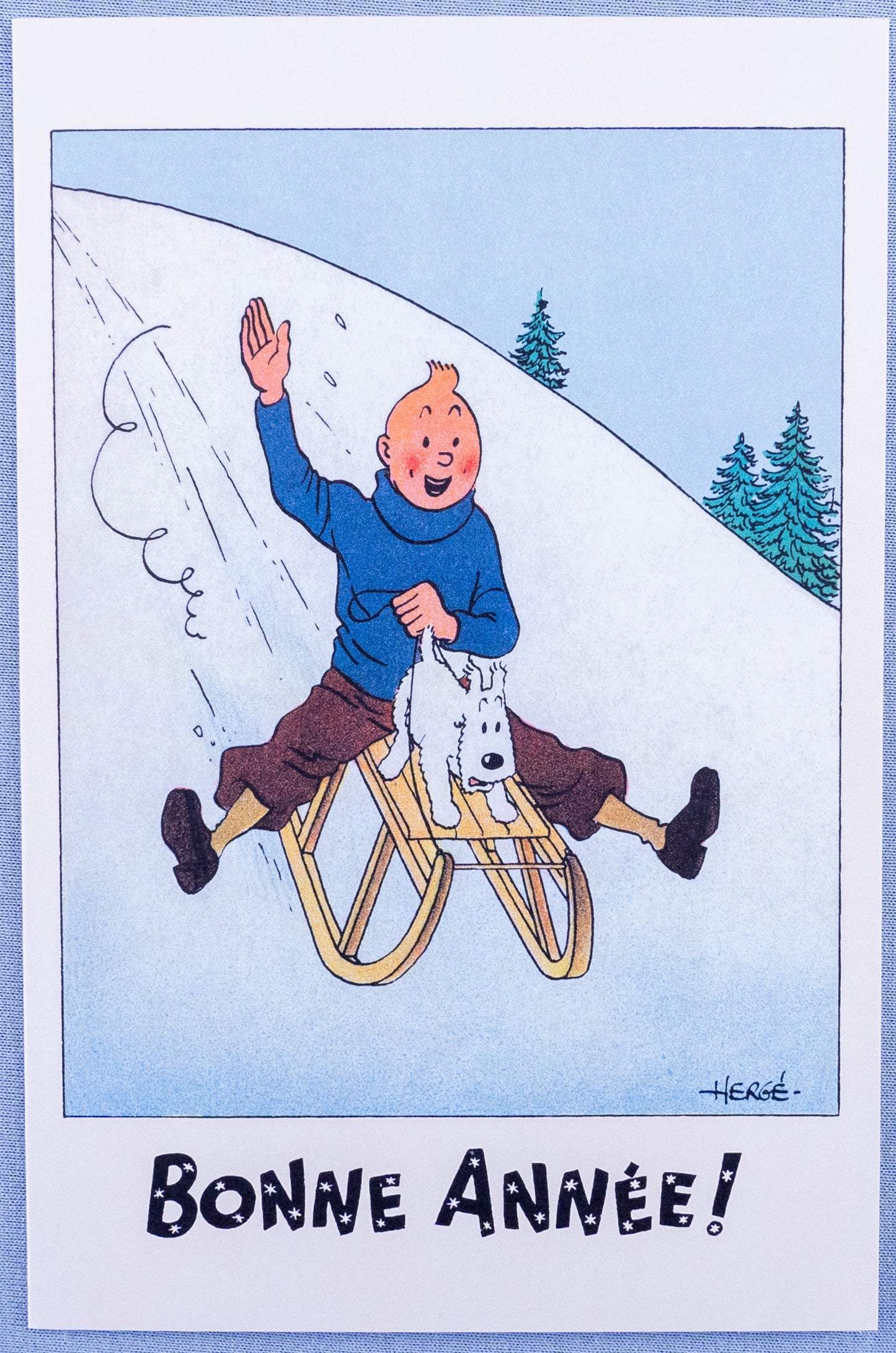 Tintin Christmas Greeting Cards: 2 Sets of 6 - Moulinsart Herge xmas card