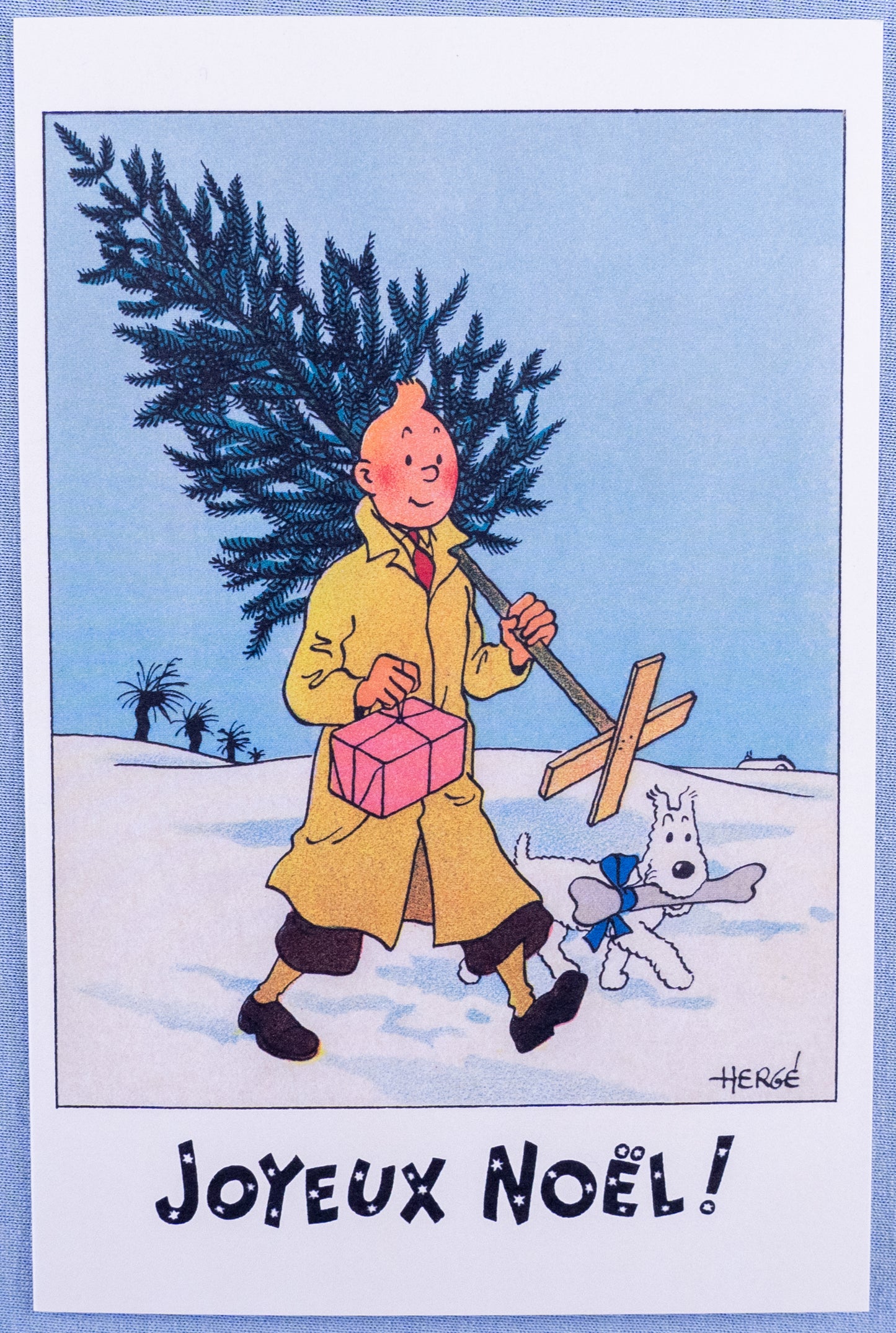 Tintin Christmas Greeting Cards: 2 Sets of 6 - Moulinsart Herge xmas card