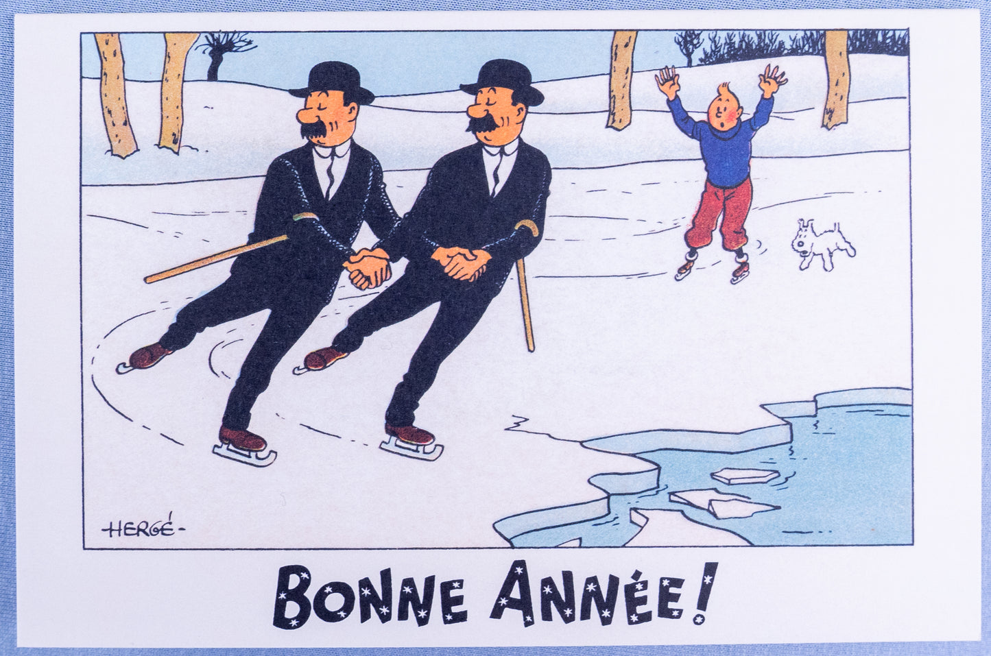 Tintin Christmas Greeting Cards: 2 Sets of 6 - Moulinsart Herge xmas card