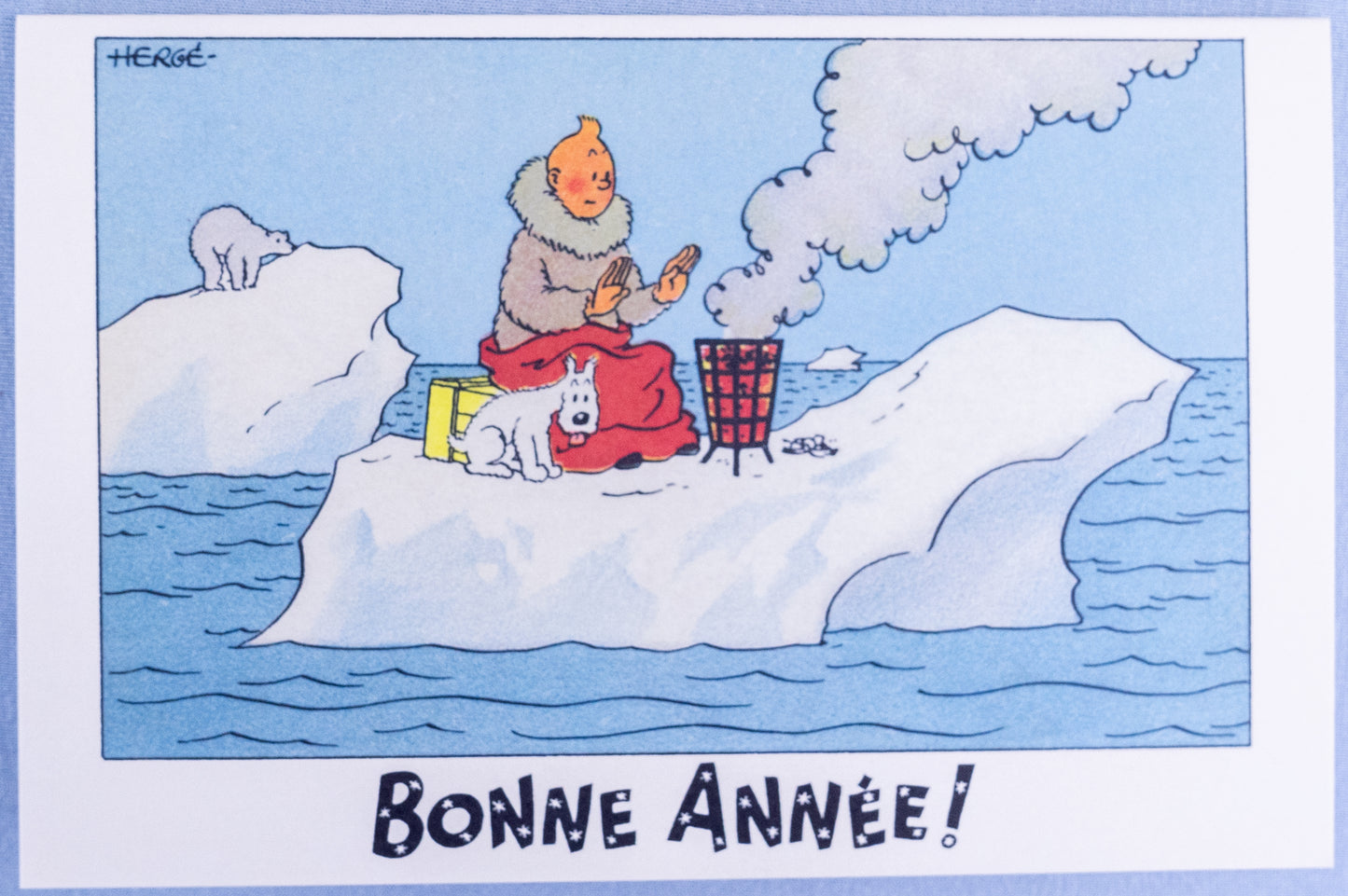 Tintin Christmas Greeting Cards: 2 Sets of 6 - Moulinsart Herge xmas card