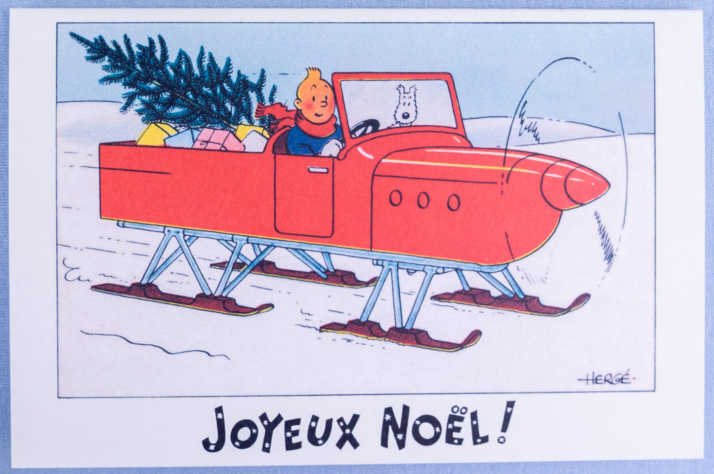 Tintin Christmas Greeting Cards: 2 Sets of 6 - Moulinsart Herge xmas card