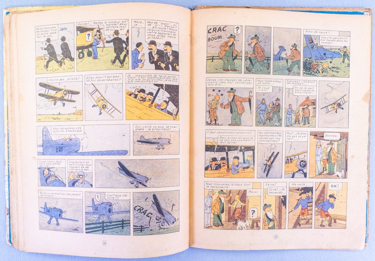 L' ile Noire: Casterman 1944 2nd Colour Edition A23 Rare Herge Tintin HB Comic Book