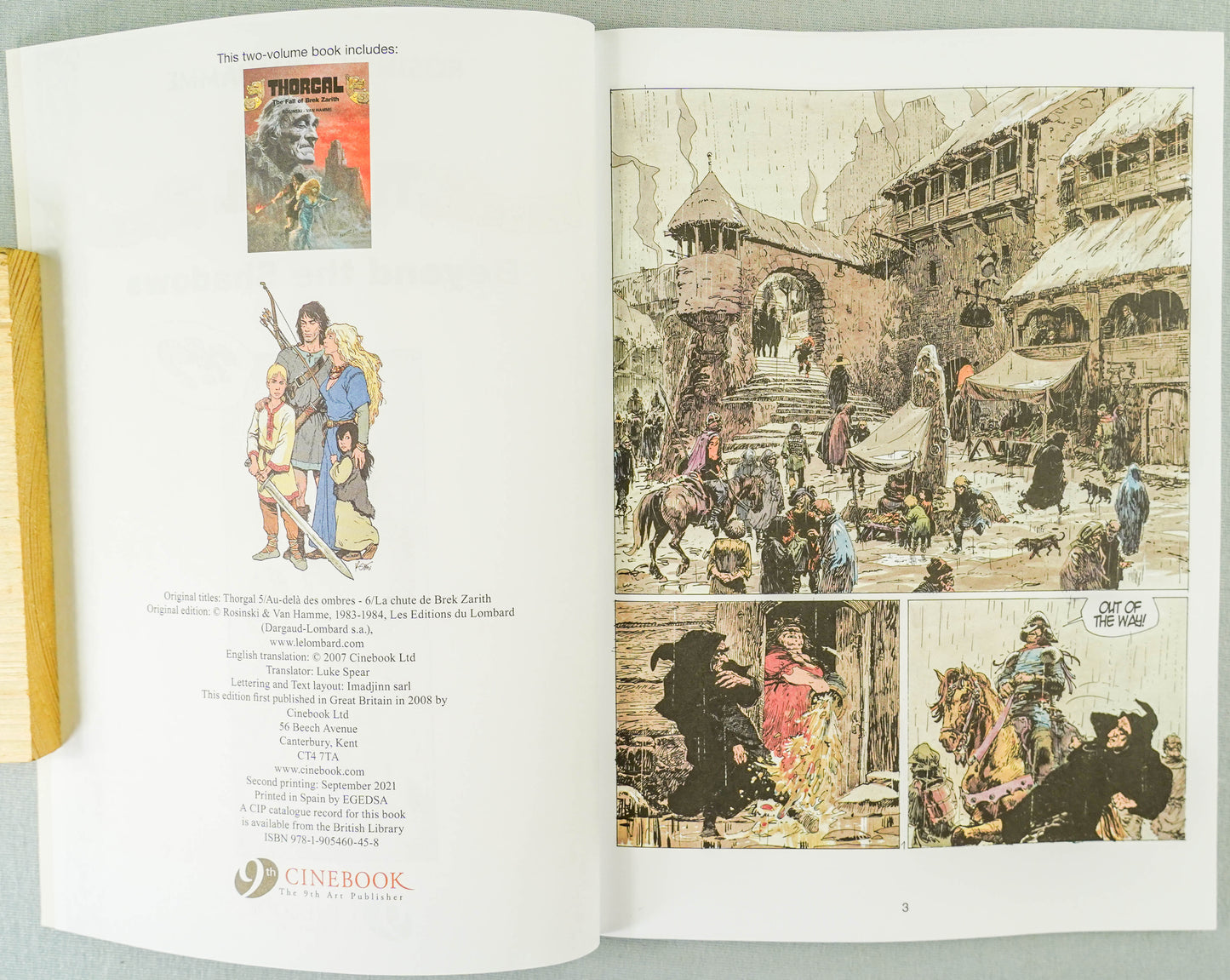 Thorgal Volume 3: Beyond the Shadows - Cinebook Paperback UK Comic Book by Rosiński/Van Hamme