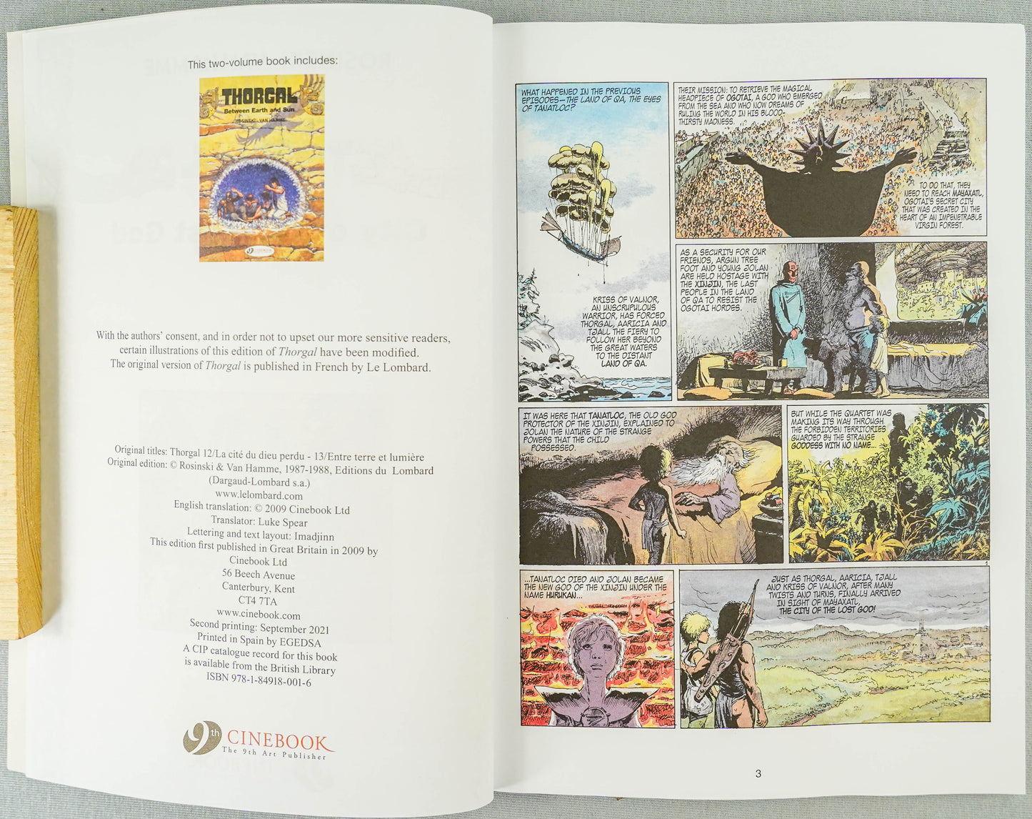 Thorgal Volume 6: City of the Lost God - Cinebook Paperback UK Comic Book by Rosiński/Van Hamme