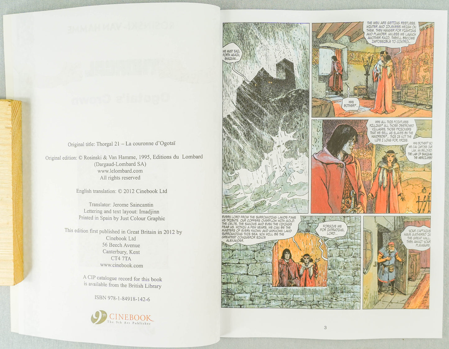 Thorgal Volume 13: Ogotai's Crown - Cinebook Paperback UK Comic Book by Rosiński/Van Hamme