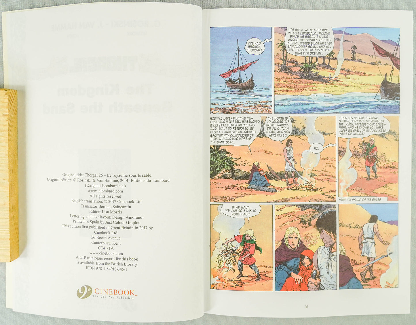 Thorgal Volume 18: Kingdom Beneath the Sand - Cinebook Paperback UK Comic Book by Rosiński/Van Hamme