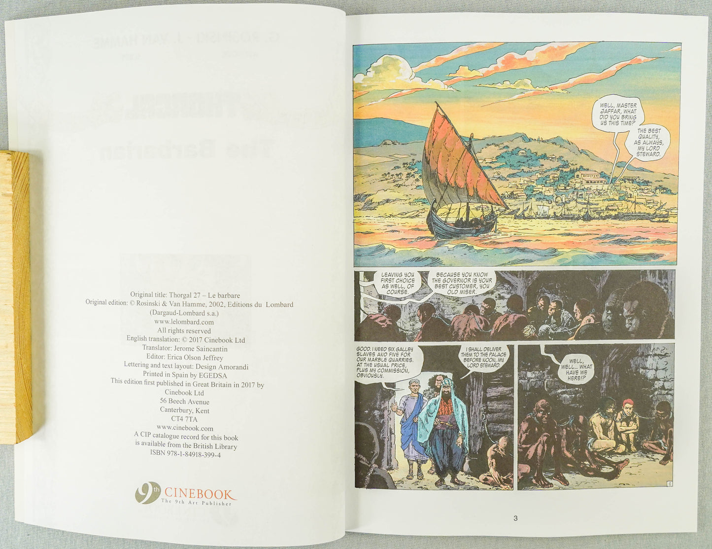 Thorgal Volume 19: The Barbarian - Cinebook Paperback UK Comic Book by Rosiński/Van Hamme