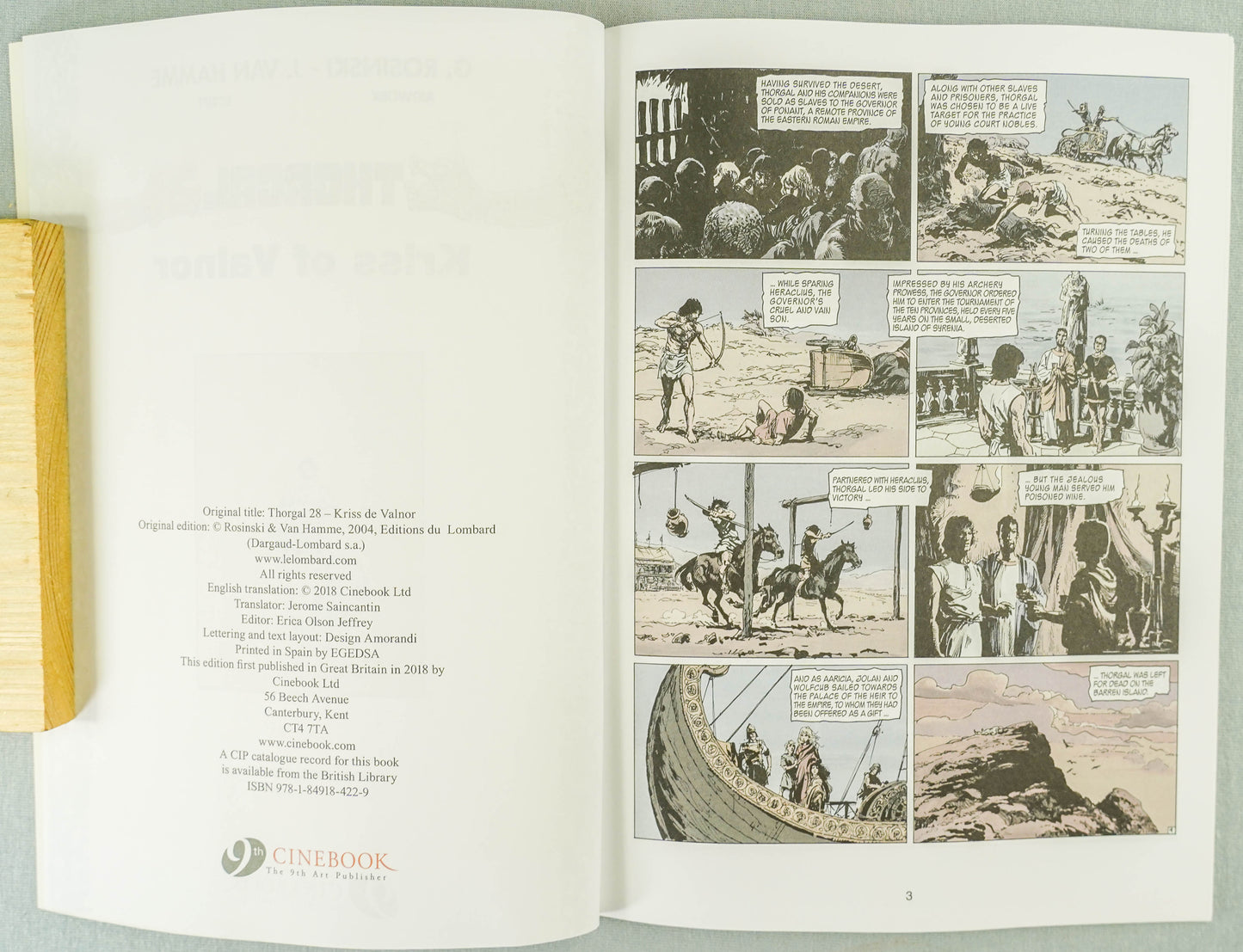 Thorgal Volume 20: Kriss of Valnor - Cinebook Paperback UK Comic Book by Rosiński/Van Hamme