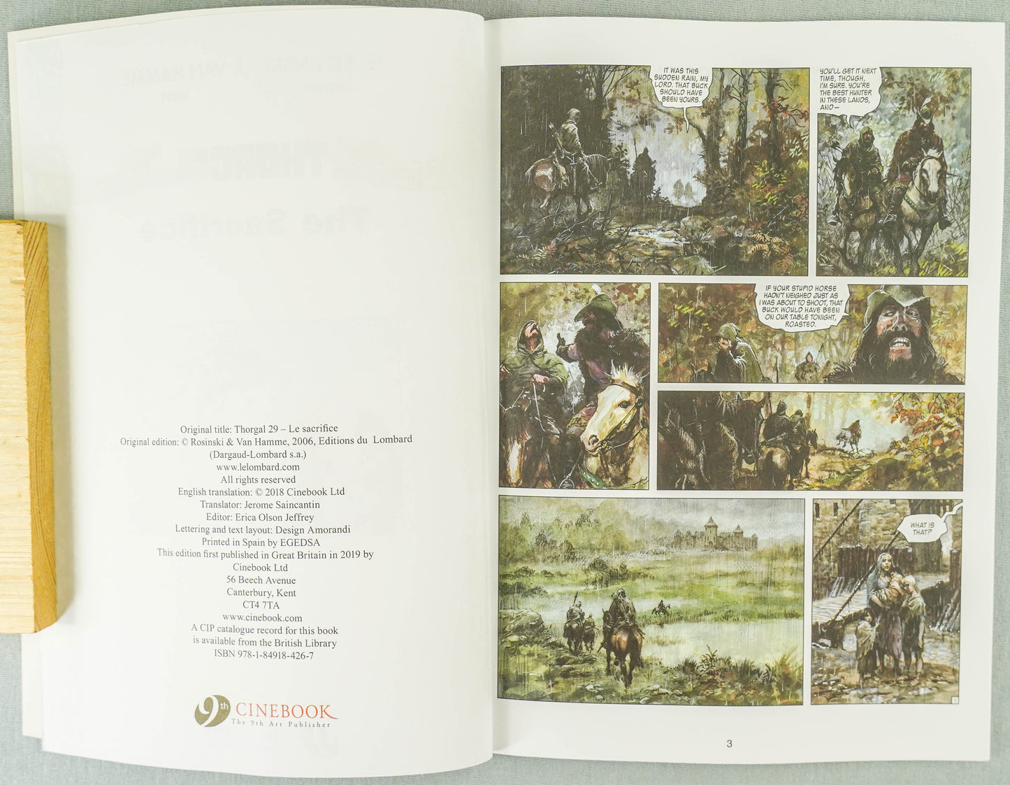 Thorgal Volume 21: The Sacrifice - Cinebook Paperback UK Comic Book by Rosiński/Van Hamme