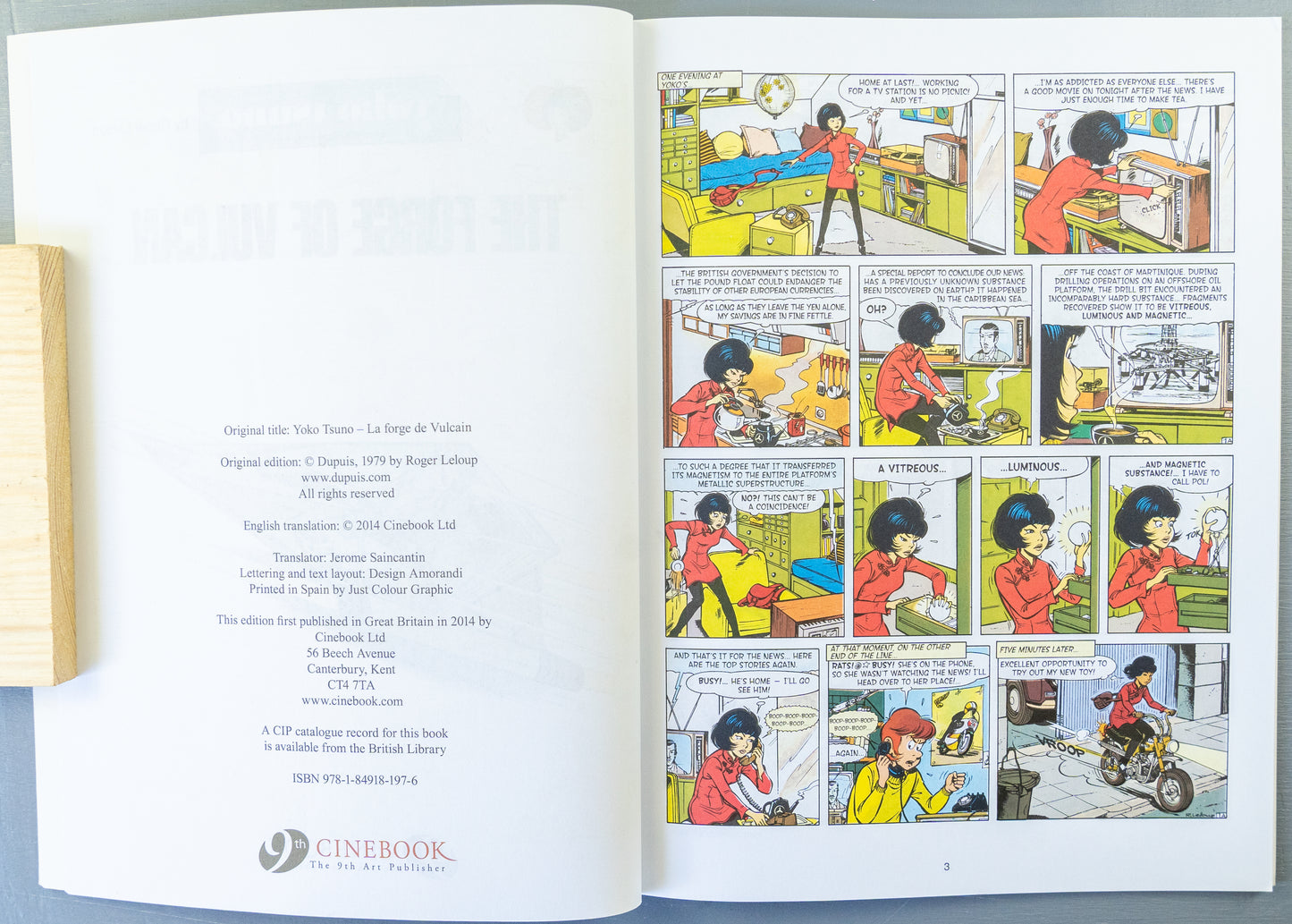 Yoko Tsuno Volume 9 - Forge of Vulcan Cinebook Paperback Comic Book by R. Leloup