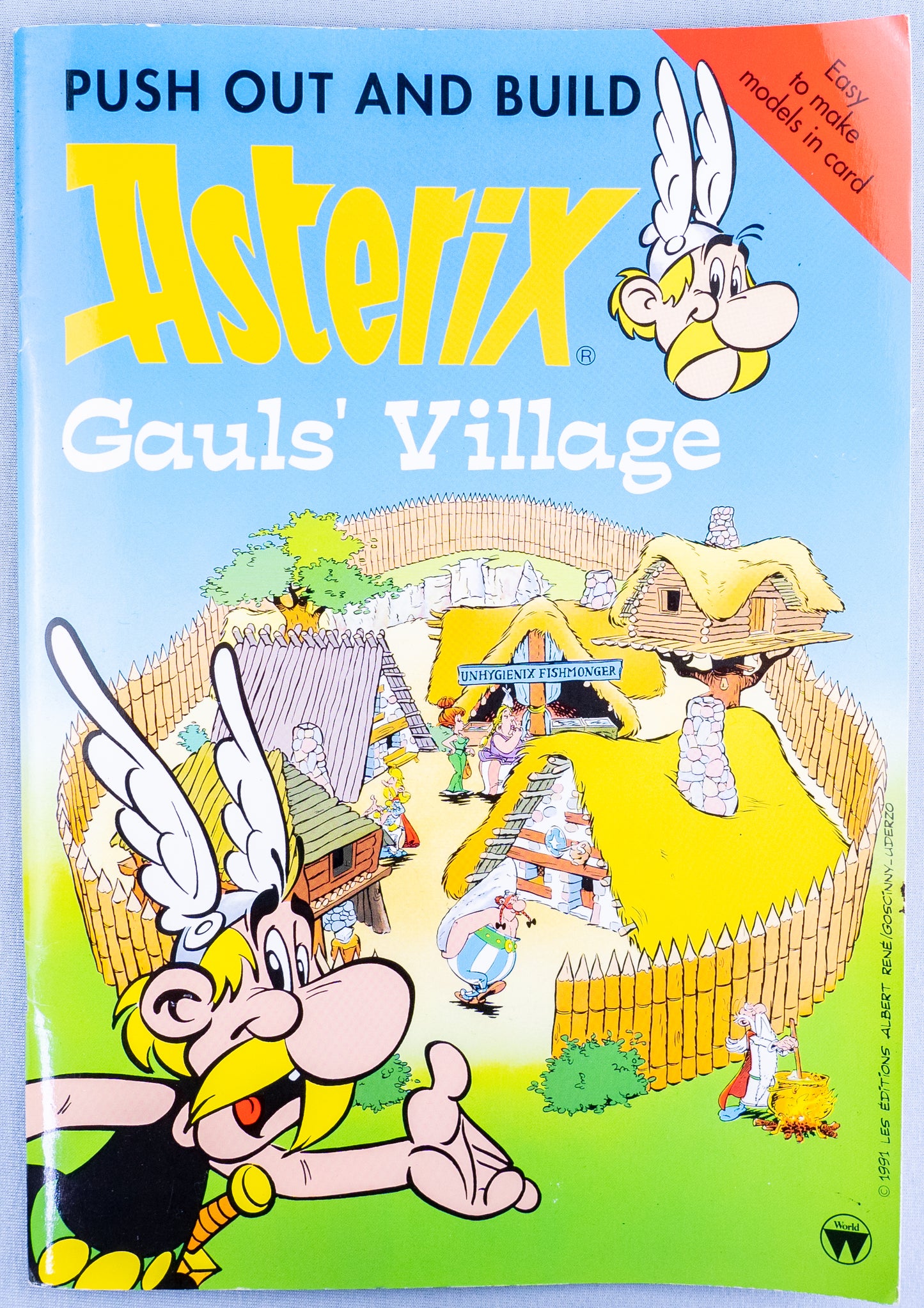 Asterix Gaul’s Village 3D Model Book: Push Out & Build 1991 UK Comic by Uderzo