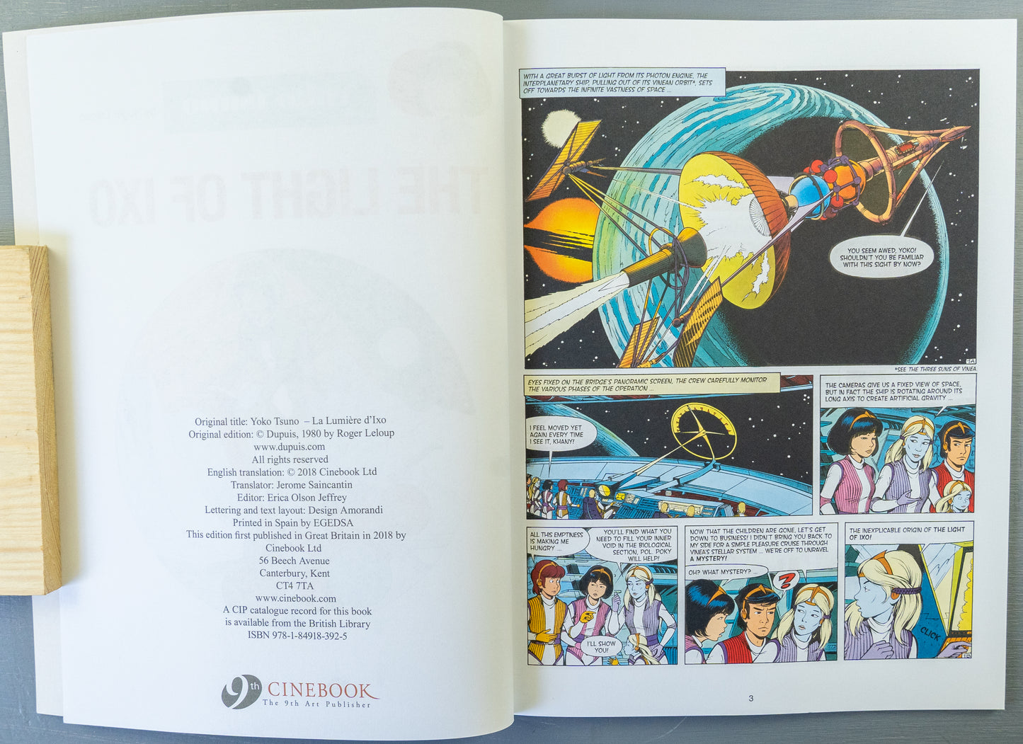 Yoko Tsuno Volume 13 - The Light of Ixo  Cinebook Paperback Comic Book by R. Leloup