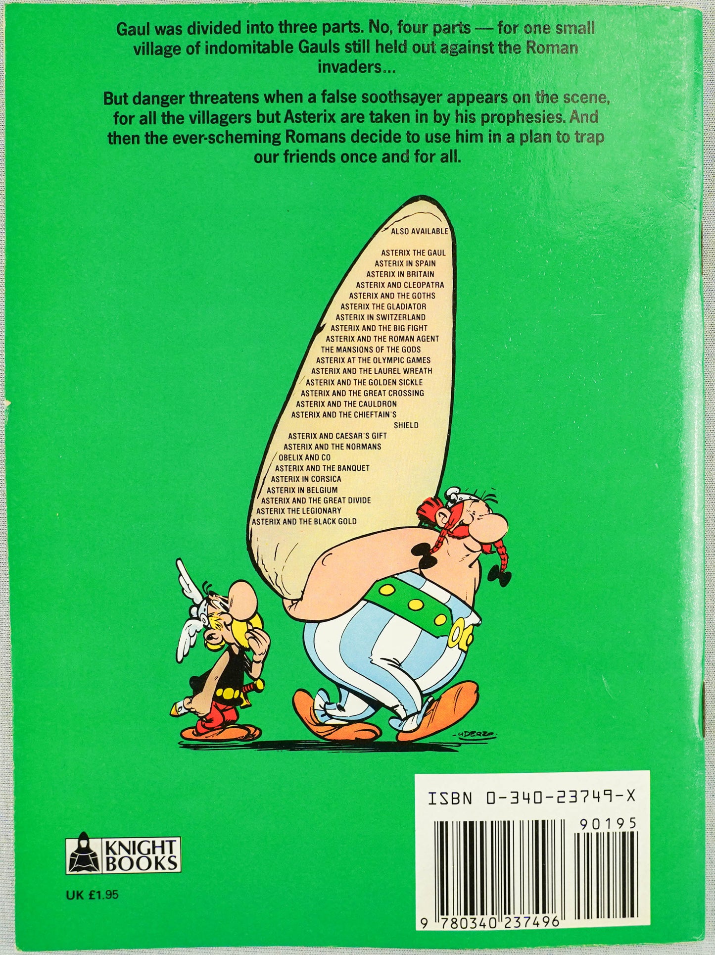 Asterix The Soothsayer Vintage Mini A5 Asterix Book UK Paperback Edition Uderzo