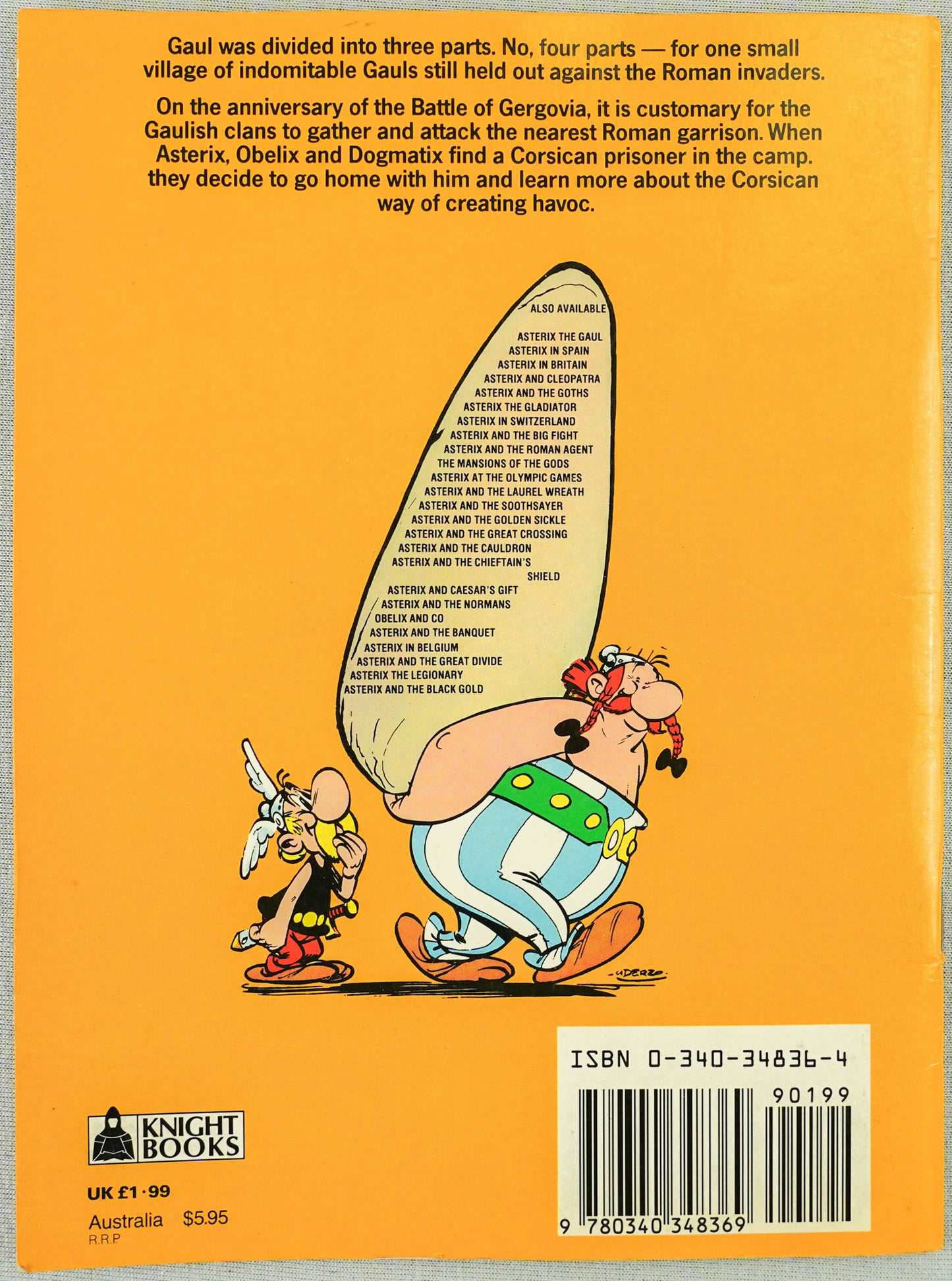 Asterix in Corsica Vintage Mini A5 Asterix Book UK Paperback Edition Uderzo