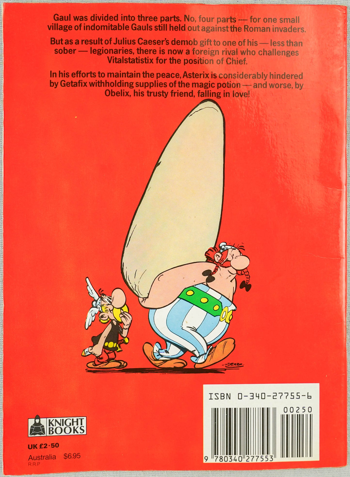 Asterix and Caesar's Gift Vintage Mini A5 Asterix Book UK Paperback Edition Uderzo