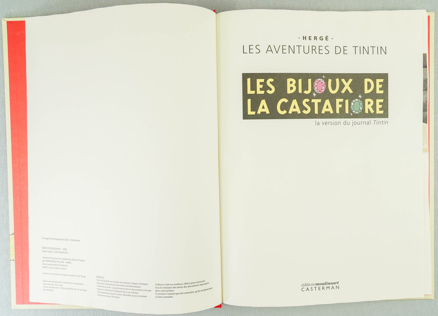 Les Bijoux de la Castafiore: 60 Yrs Version Journal Tintin 2023 1st Edition by Herge EO