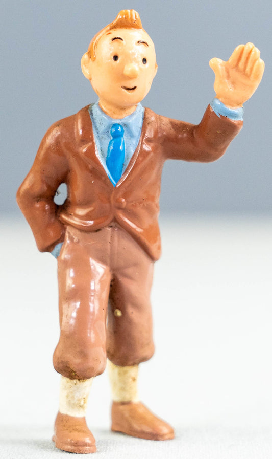 Tintin Waving: Vintage 1990s 8cm Figure from the Bully Collection