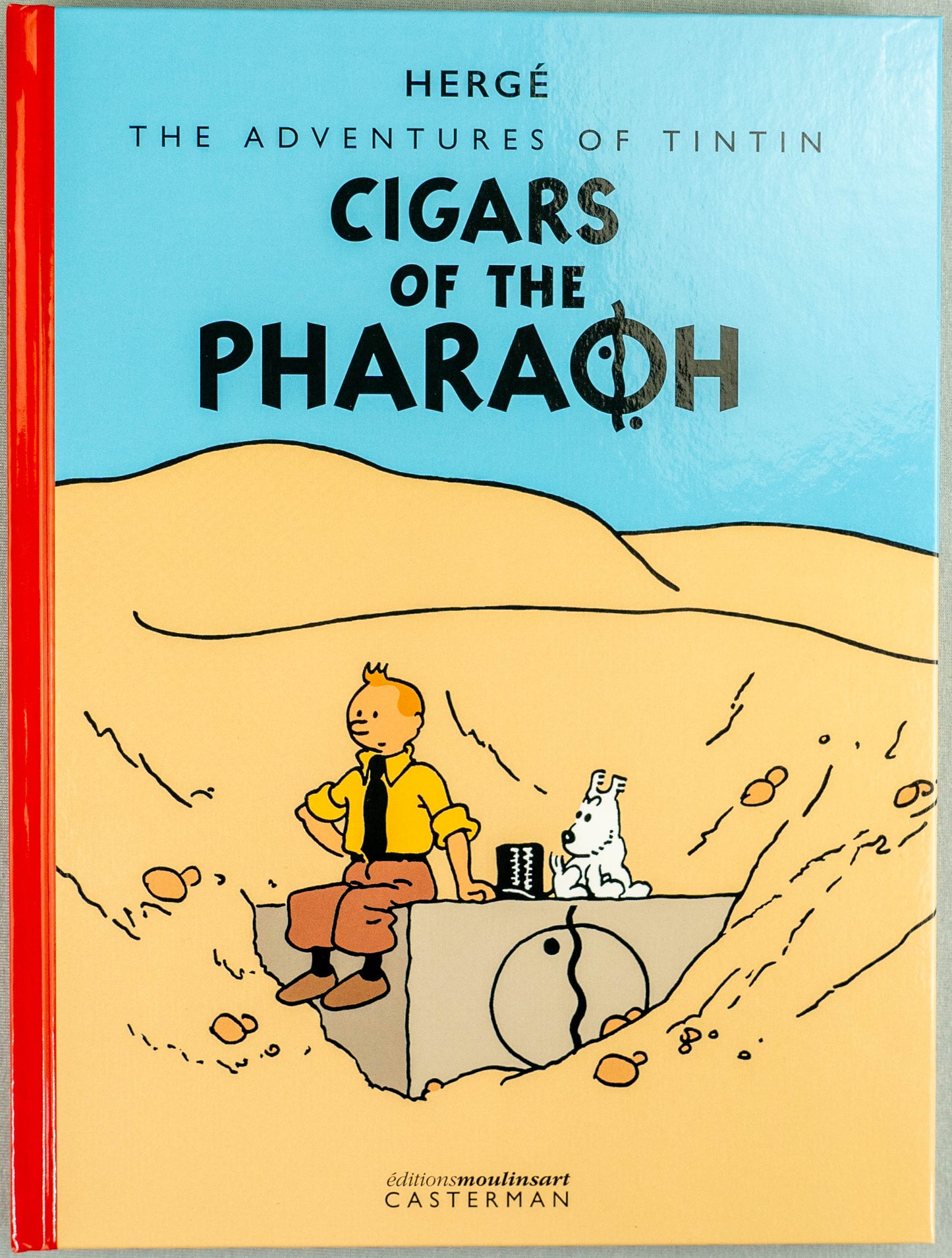 Cigars of the Pharaoh B&W Colorised 1st Edition HB Tintin Book Moulinsart English 2023