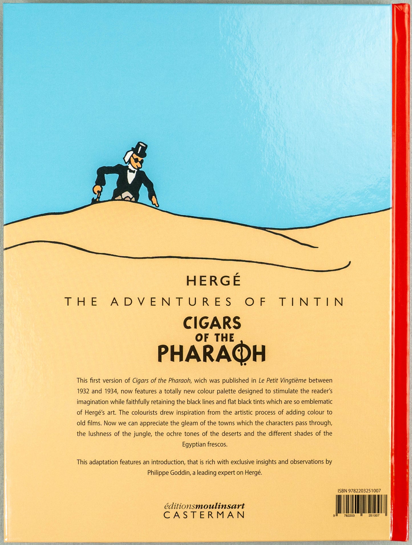 Cigars of the Pharaoh B&W Colorised 1st Edition HB Tintin Book Moulinsart English 2023