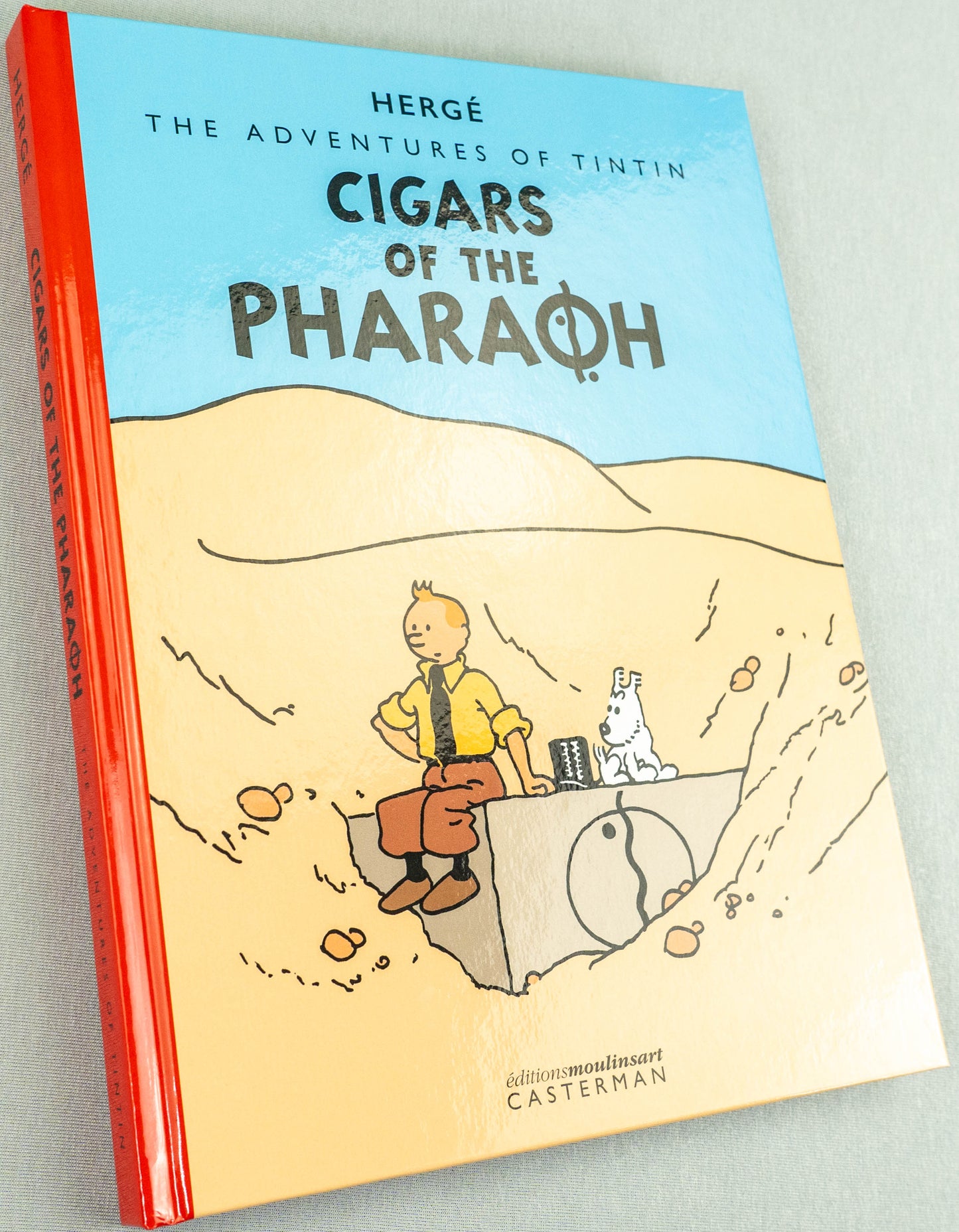 Cigars of the Pharaoh B&W Colorised 1st Edition HB Tintin Book Moulinsart English 2023