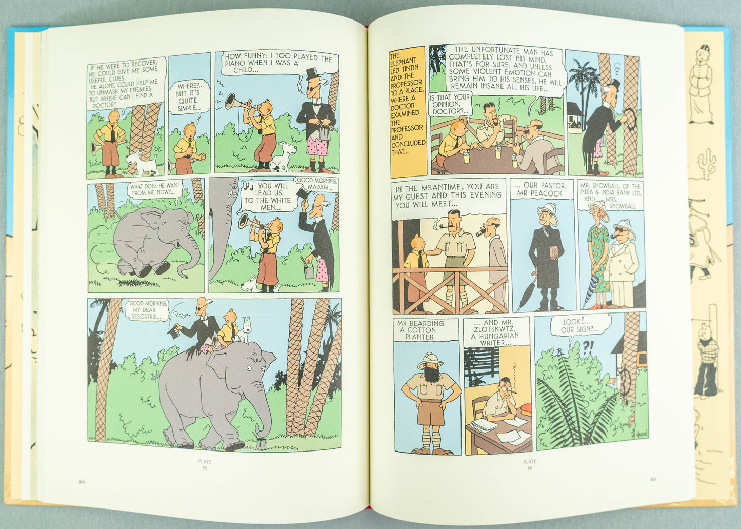 Cigars of the Pharaoh B&W Colorised 1st Edition HB Tintin Book Moulinsart English 2023