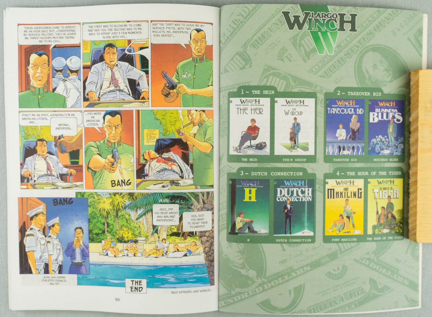 Largo Winch Volume 4 - The Hour of the Tiger Cinebook Paperback Comic Book by Francq / Hamme