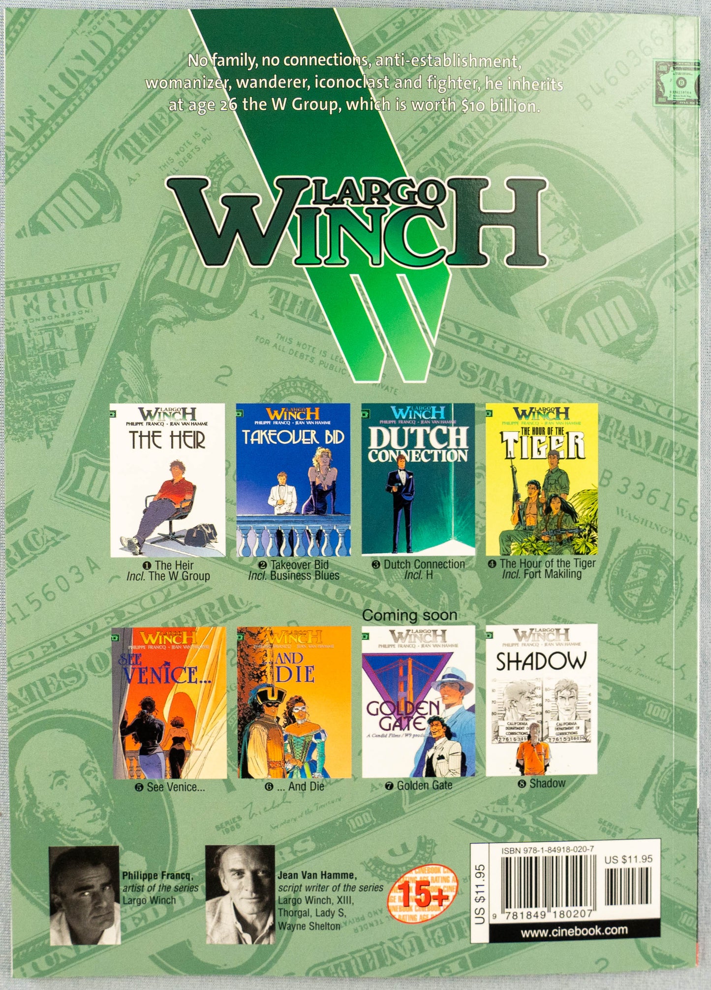 Largo Winch Volume 5 - See Venice… Cinebook Paperback Comic Book by Francq / Hamme