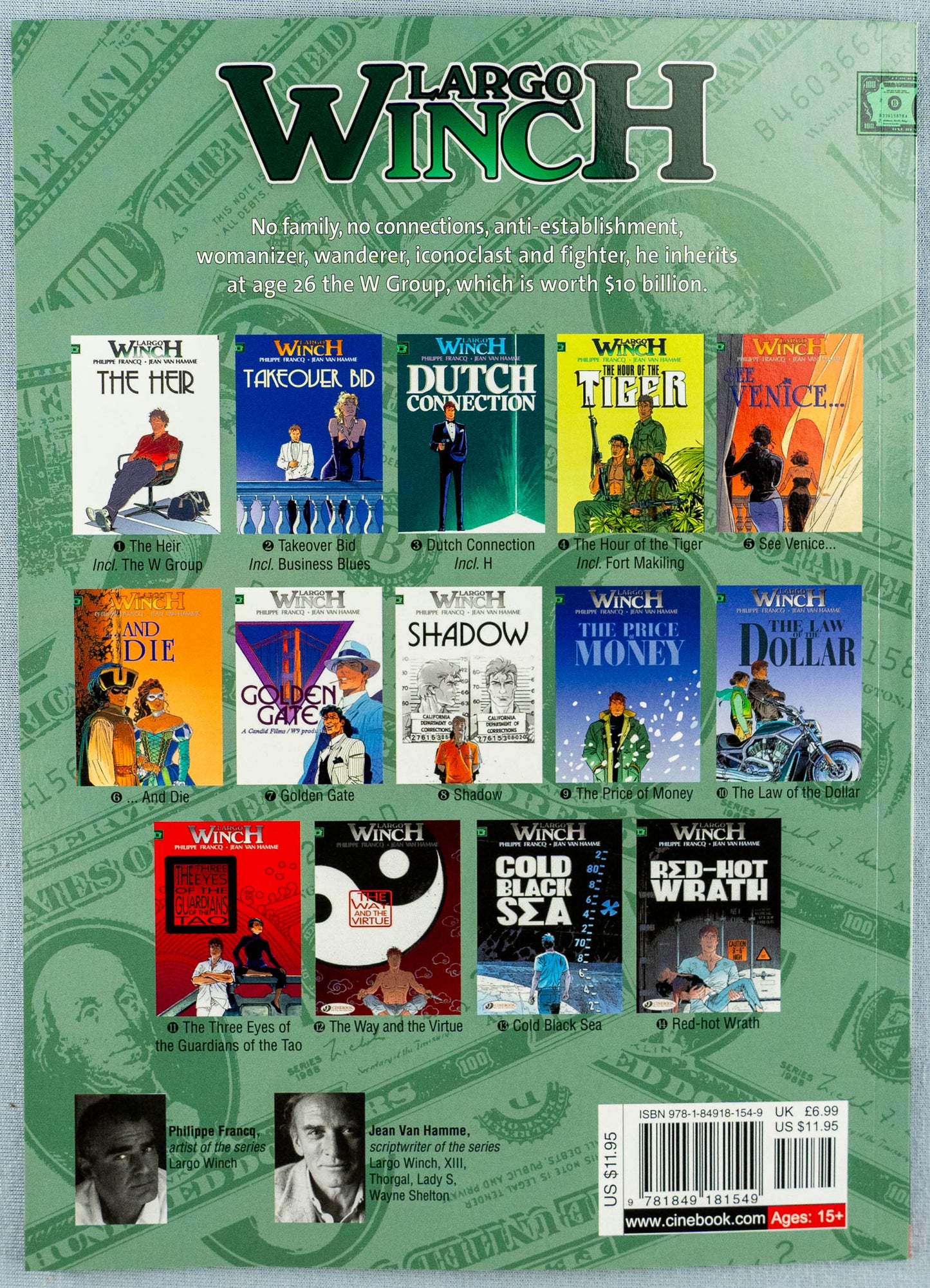 Largo Winch Volume 12 - The Way of Virtue Cinebook Paperback Comic Book by Francq / Hamme