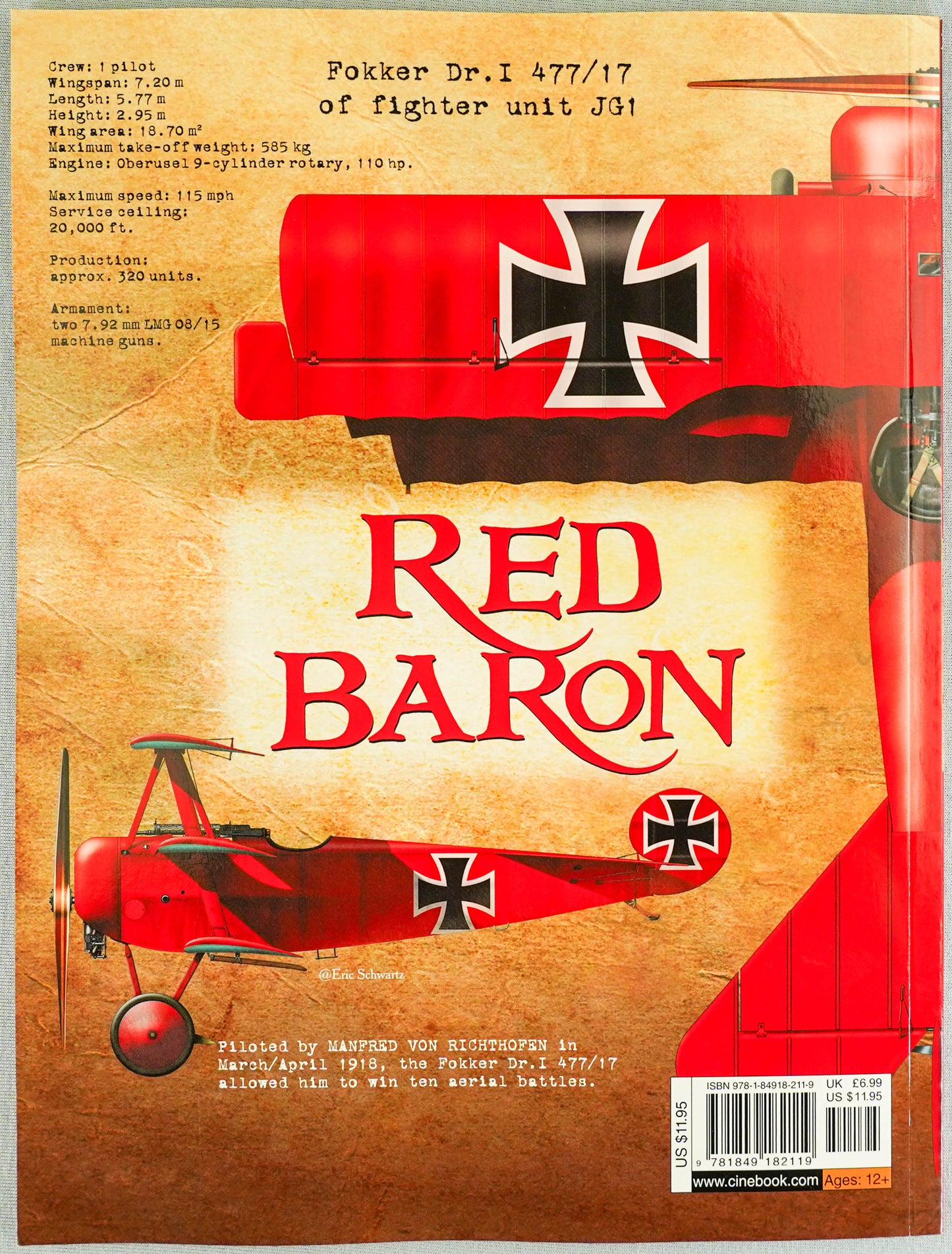 Red Baron Volume 2: Rain of Blood Cinebook Paperback Comic by Veys/Puerta