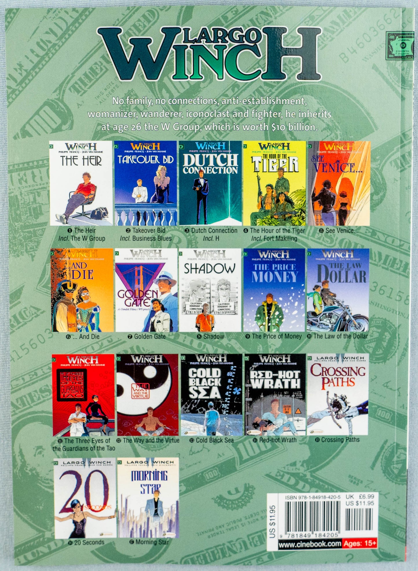 Largo Winch Volume 17 - Morning Star Cinebook Paperback Comic Book by Francq / Hamme