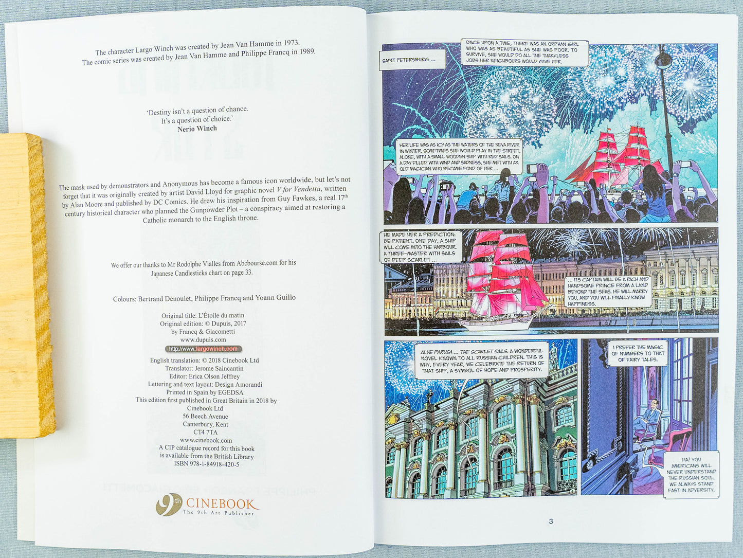 Largo Winch Volume 17 - Morning Star Cinebook Paperback Comic Book by Francq / Hamme