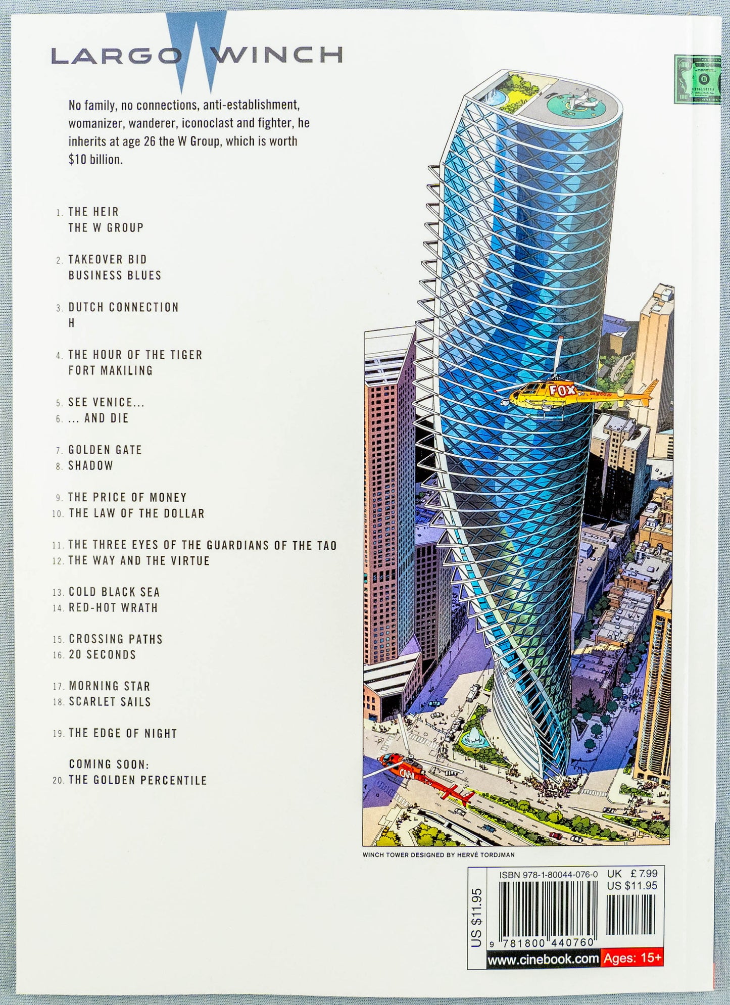 Largo Winch Volume 19 - The Edge of Night Cinebook Paperback Comic Book by Francq / Hamme